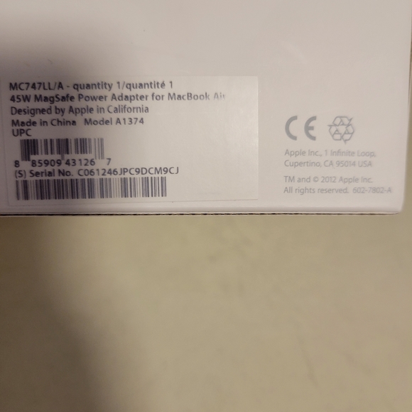 *** NEW*** 45W MagSafe Power Adapter - Picture 2 of 4